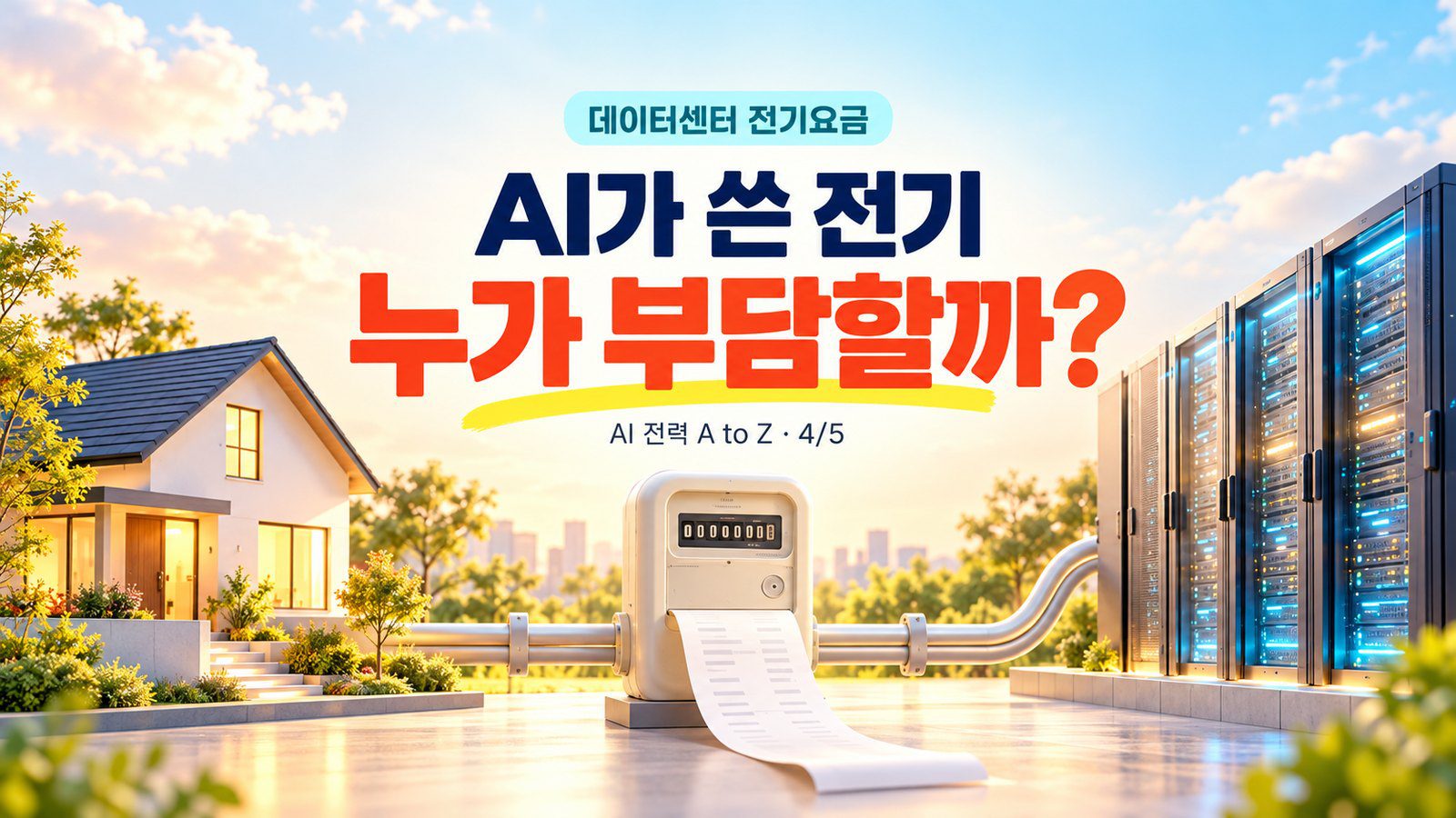 데이터센터 전기요금 논란: AI가 가정 전기요금을 올리는 3가지 경로