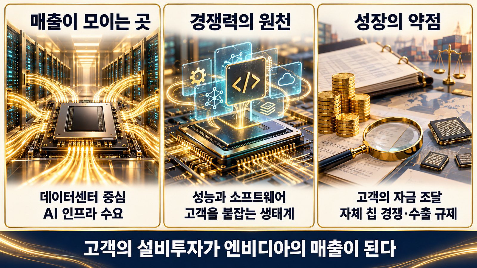 엔비디아 매출 구조: 분기 962억 달러 중 93%가 데이터센터인 이유 한눈에 정리