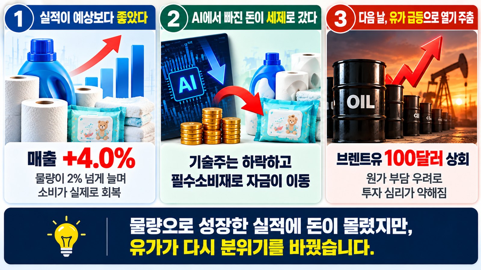 P&G 주가, 6년 만의 최대 상승 뒤 하루 만에 식은 이유 한눈에 정리