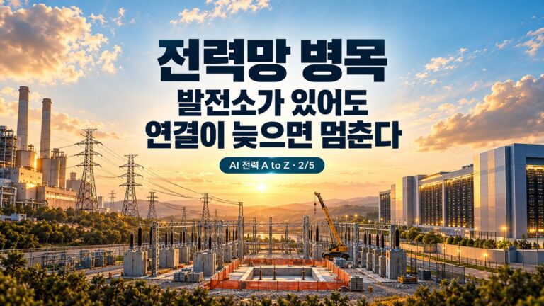 전력망 병목: 발전소가 있어도 데이터센터에 전기가 못 가는 이유